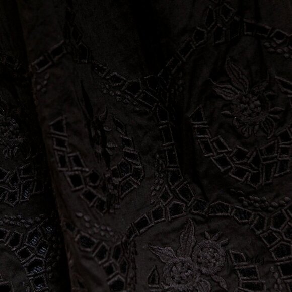 Theory Sheer Eyelet Scoop Neck Cotton Tank Top - Picture 8 of 11